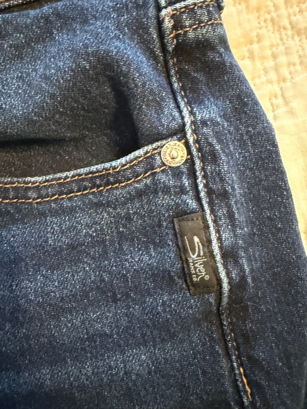Silver Jeans Dark Blue Wide Leg Jeans